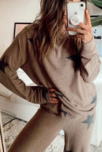 Load image into Gallery viewer, STARRY NIGHT IN KHAKI LONG SLEEVE TOP & PANTS SET **SHIPPING EXPECTED TO BEGIN ON DATE 8/24**