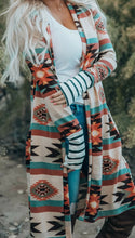 Load image into Gallery viewer, Geometric Open Front Long Sleeve Cardigan