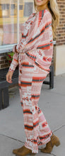 Load image into Gallery viewer, Geometric Top and Drawstring Pants Lounge Set