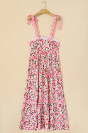 PINK SPRING FLING FLORAL LACE MAXI DRESS **SHIPPING EXPECTED TO BEGIN ON DATE 3/30**
