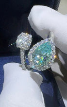 Load image into Gallery viewer, 2 Carat Moissanite 925 Sterling Silver Bypass Ring