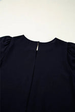 Load image into Gallery viewer, BLACK ON YOUR WAY SCALLOP TRIM MINI DRESS **SHIPPING EXPECTED TO BEGIN ON DATE 3/25**