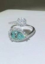 Load image into Gallery viewer, 2 Carat Moissanite 925 Sterling Silver Bypass Ring