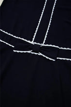 Load image into Gallery viewer, BLACK ON YOUR WAY SCALLOP TRIM MINI DRESS **SHIPPING EXPECTED TO BEGIN ON DATE 3/25**