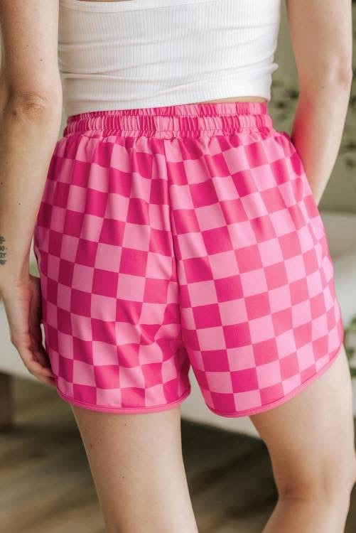 Rose Checkered SHorts