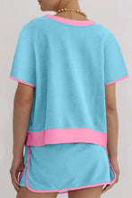 Load image into Gallery viewer, COLORBLOCK TEE AND DRAWSTRING SKIRT SET **SHIPPING EXPECTED TO BEGIN ON DATE 4/4**