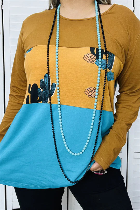 Gold Cactus Longsleeve Lady charmonline
