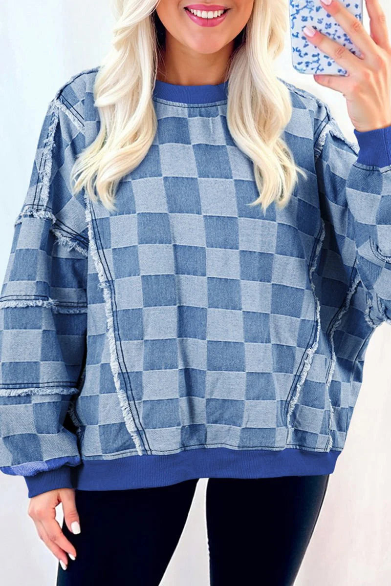 OFF THE GRID SKY BLUE DENIM PULLOVER **SHIPPING EXPECTED TO BEGIN ON DATE 8/24**