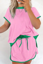 Load image into Gallery viewer, COLORBLOCK TEE AND DRAWSTRING SKIRT SET **SHIPPING EXPECTED TO BEGIN ON DATE 4/4**