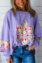 Load image into Gallery viewer, IN FULL BLOOM WISTERIA PULLOVER **SHIPPING EXPECTED TO BEGIN ON DATE 9/10**