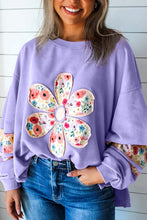 Load image into Gallery viewer, IN FULL BLOOM WISTERIA PULLOVER **SHIPPING EXPECTED TO BEGIN ON DATE 9/10**