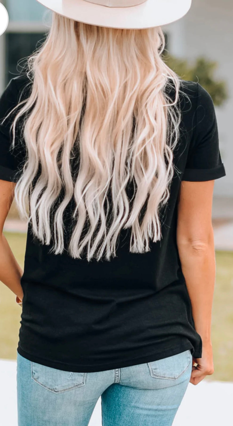 Western Printed Crewneck Graphic Tee