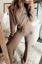 Load image into Gallery viewer, STARRY NIGHT IN KHAKI LONG SLEEVE TOP & PANTS SET **SHIPPING EXPECTED TO BEGIN ON DATE 8/24**