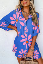 Load image into Gallery viewer, BALI BLOOMS BLUE FLORAL LOOSE ROMPER **SHIPPING EXPECTED TO BEGIN ON DATE 4/8**
