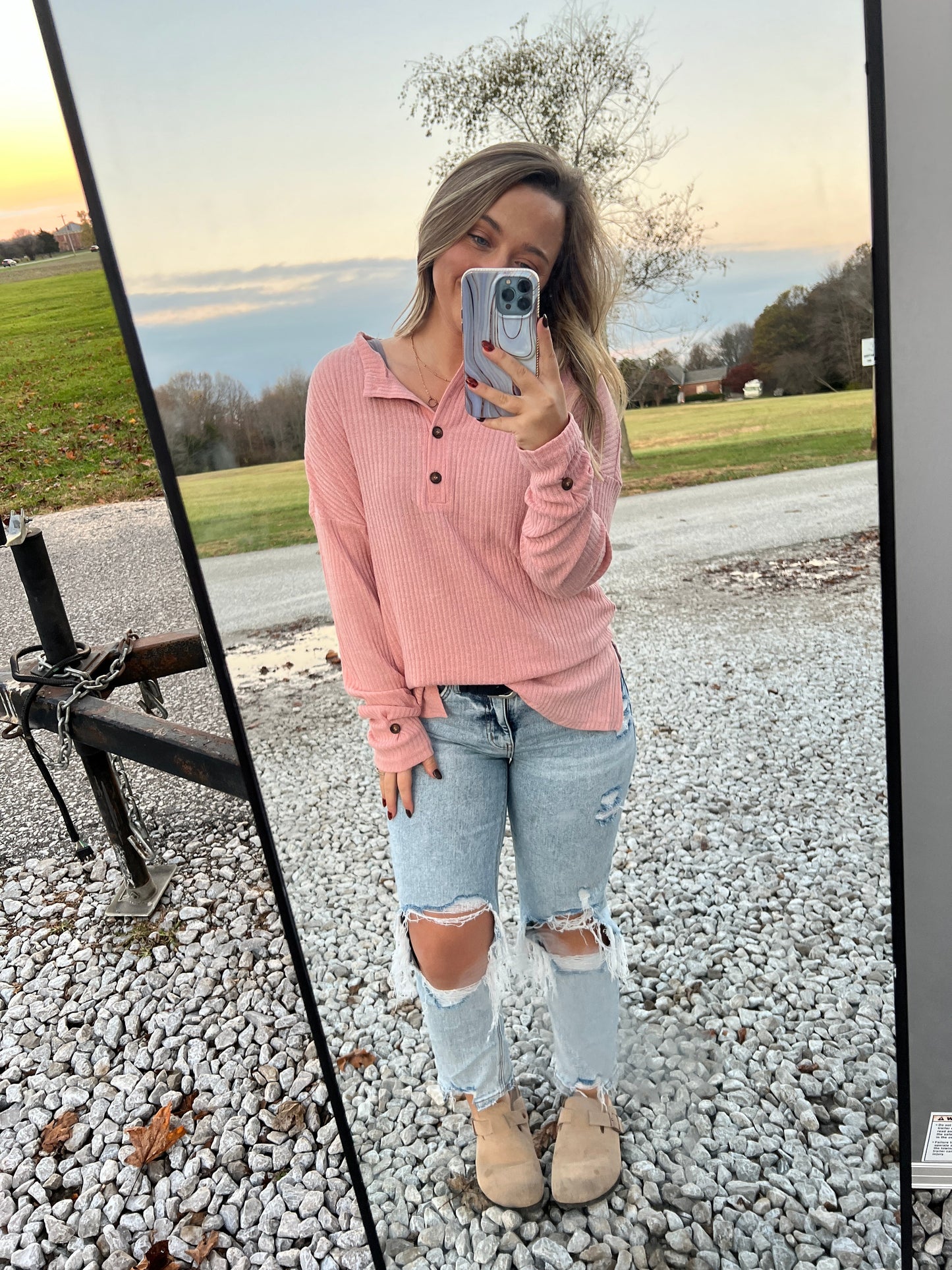 Ryan Knit Henley Top | S-XL