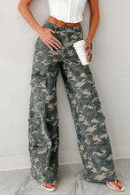 Load image into Gallery viewer, Green Camo Cargo Pants
