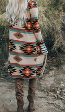 Load image into Gallery viewer, Geometric Open Front Long Sleeve Cardigan