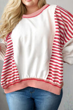 Load image into Gallery viewer, HARBOR DAYS RED STRIPE COLORBLOCK TOP **SHIPPING EXPECTED TO BEGIN ON DATE 11/5**