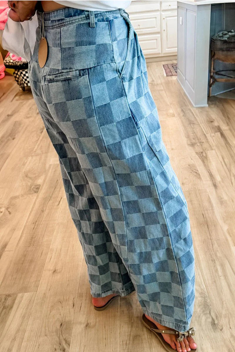 THE ALICE DUSK BLUE WIDE LEG JEANS **SHIPPING EXPECTED TO BEGIN ON DATE 9/23**