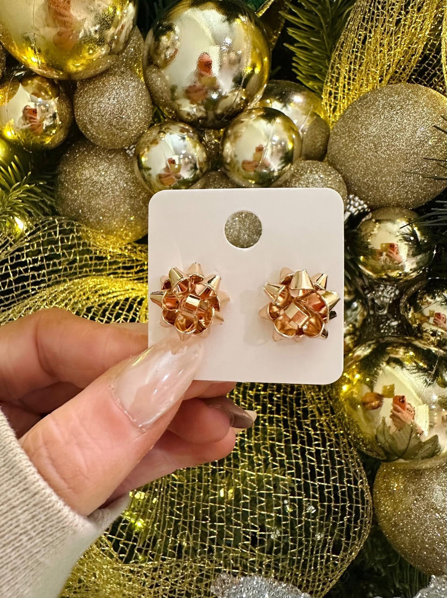 Christmas Bow Earrings