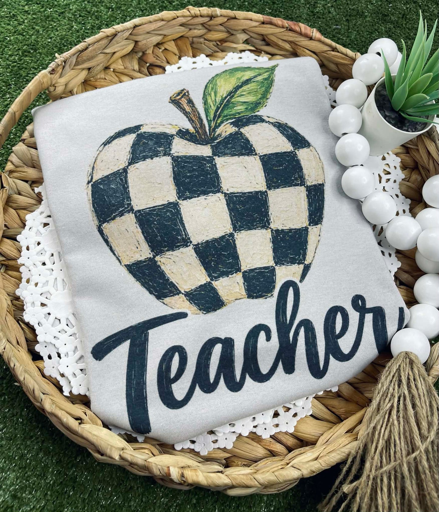 Checkered Teacher (Port & Co Tee)