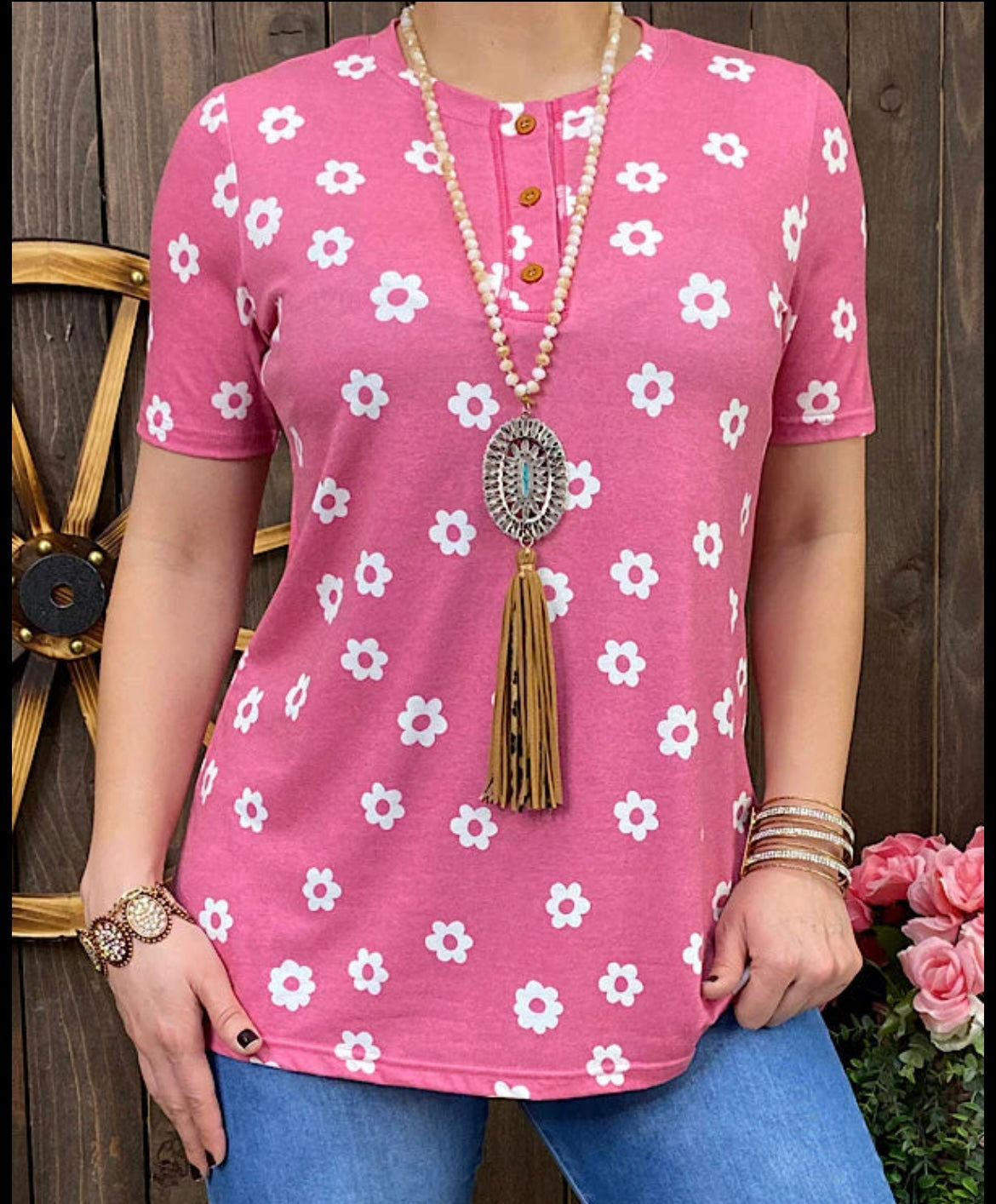 Pink Daisy Top