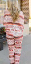 Load image into Gallery viewer, Geometric Top and Drawstring Pants Lounge Set