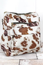 Load image into Gallery viewer, Cow Print Faux Leather Backpack Tote