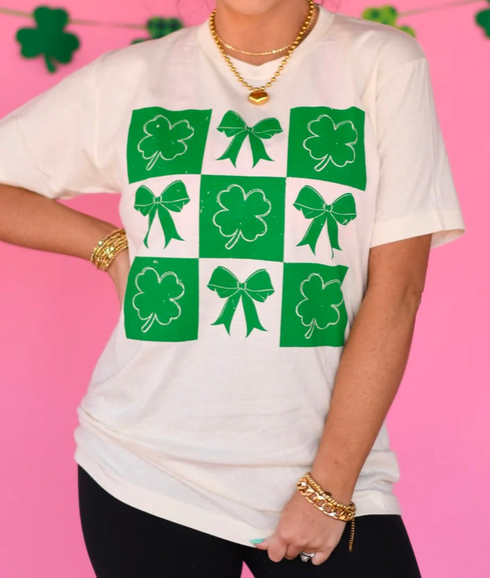 Shamrocks And Bows Tee