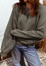 Load image into Gallery viewer, Lace Mineral Wash Baggy Sweatshirt FB
