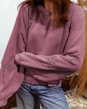 Load image into Gallery viewer, Lace Mineral Wash Baggy Sweatshirt FB