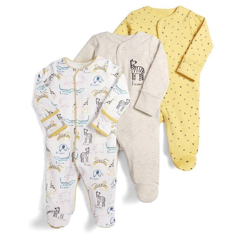 3pcs Set Baby Romper Newborn Sleep suit Flower Baby Rompers Infant Baby Clothes Long Sleeve Newborn Jumpsuits Pajamas for Kids Stevvex