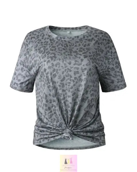 Round Neck Leopard Vintage Tee Creative Chaos Boutique