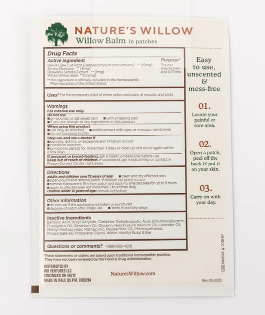 Nature's Willow XL Pain Patch