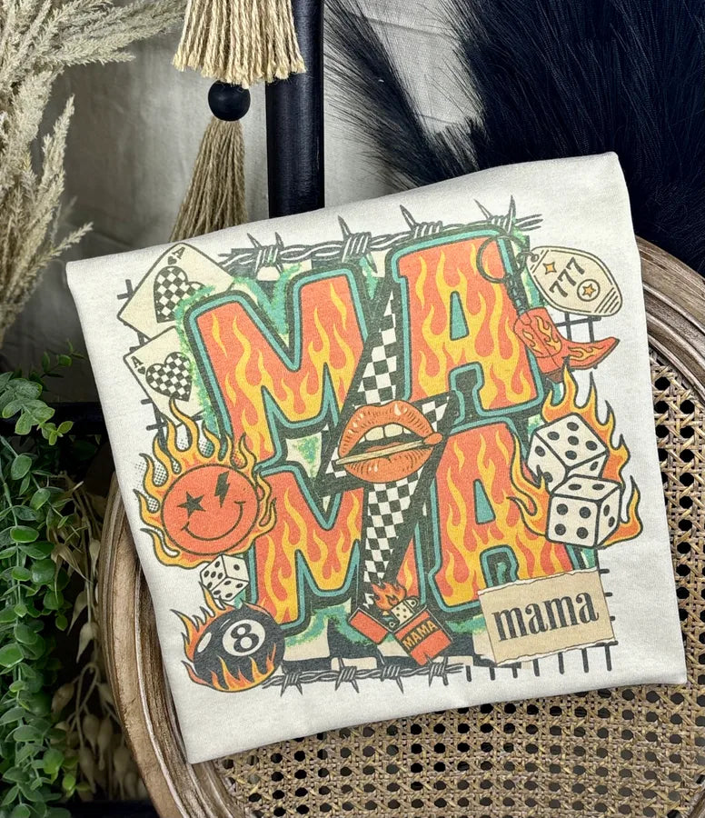 Mama Flames Bolt (Gildan Tee)