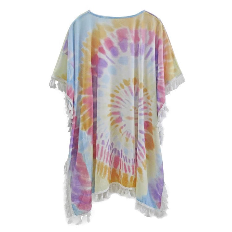 Tie Dye Beach Kimono Bathing Suit Cover Up RTS