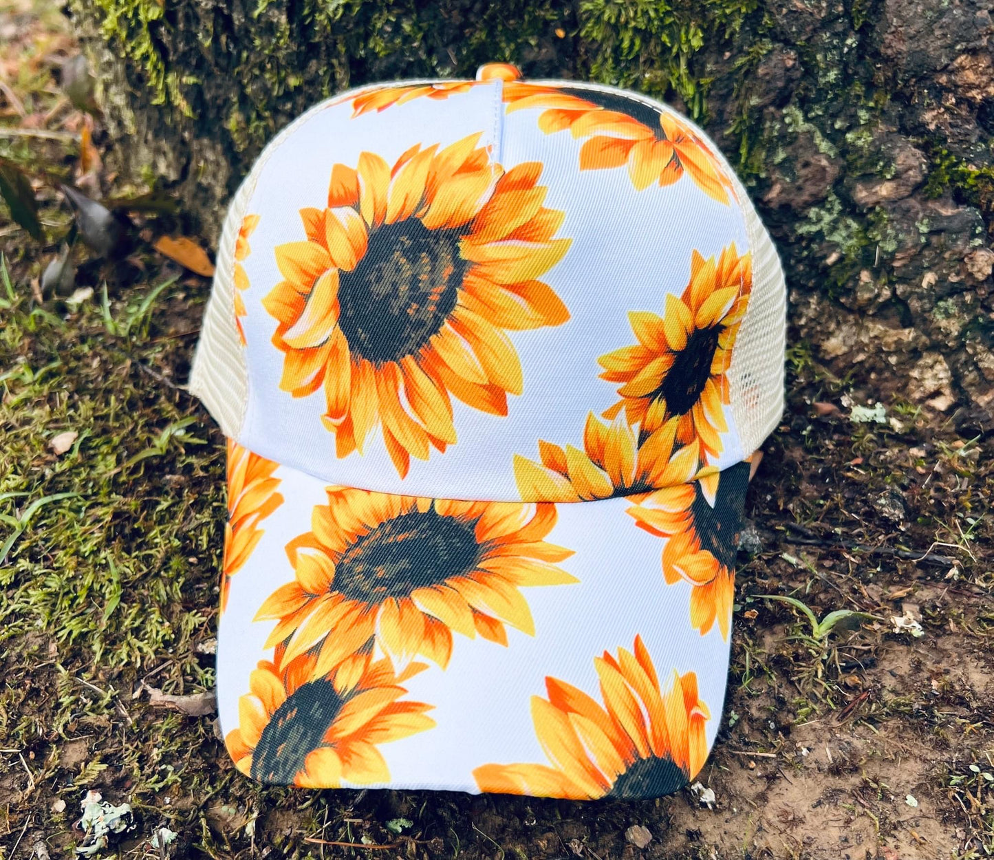 White Sunflower Hat