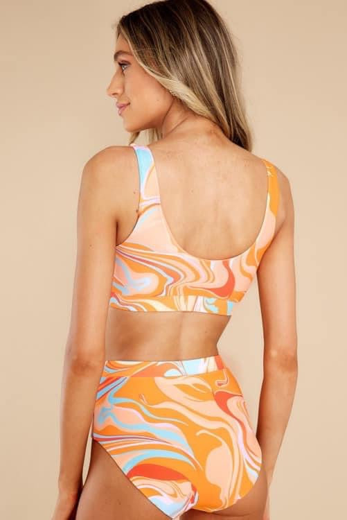 Peach or lemon Blue Swirls