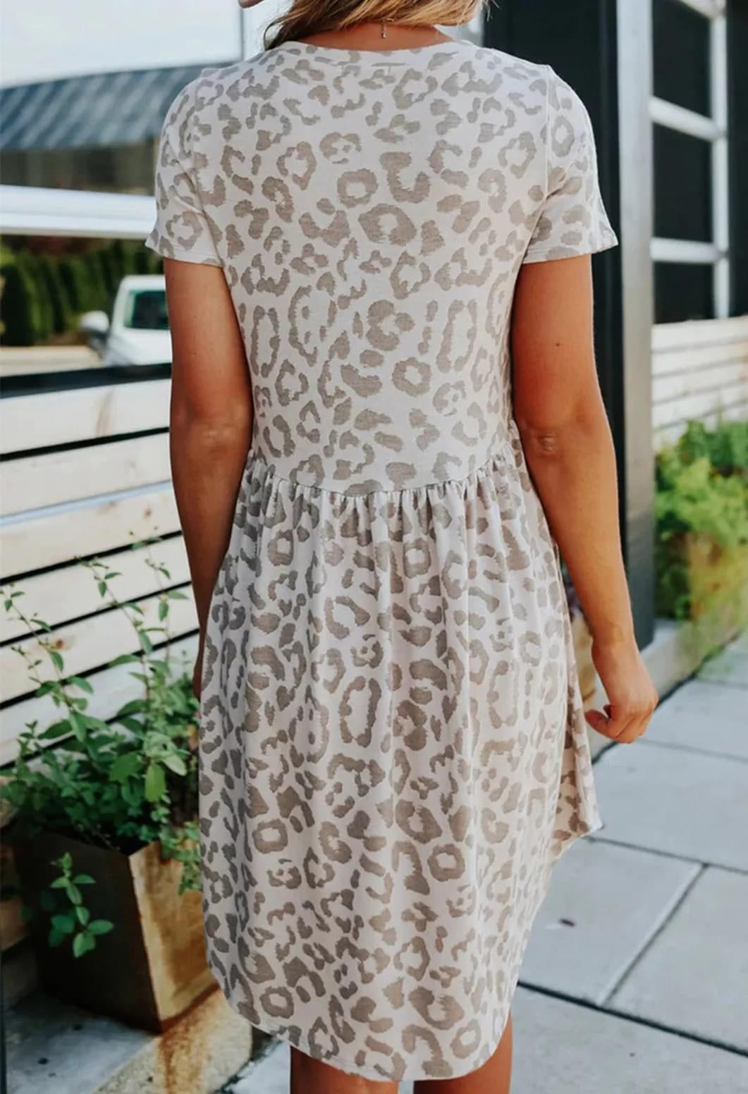 Leopard Empire Waist Dress