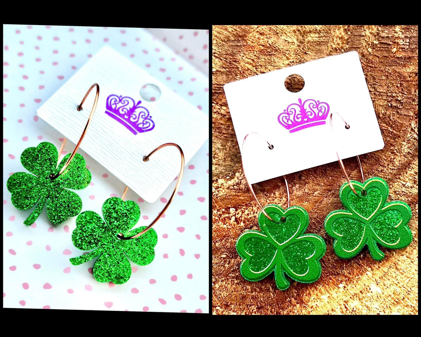 St Pattys Shamrock Earrings