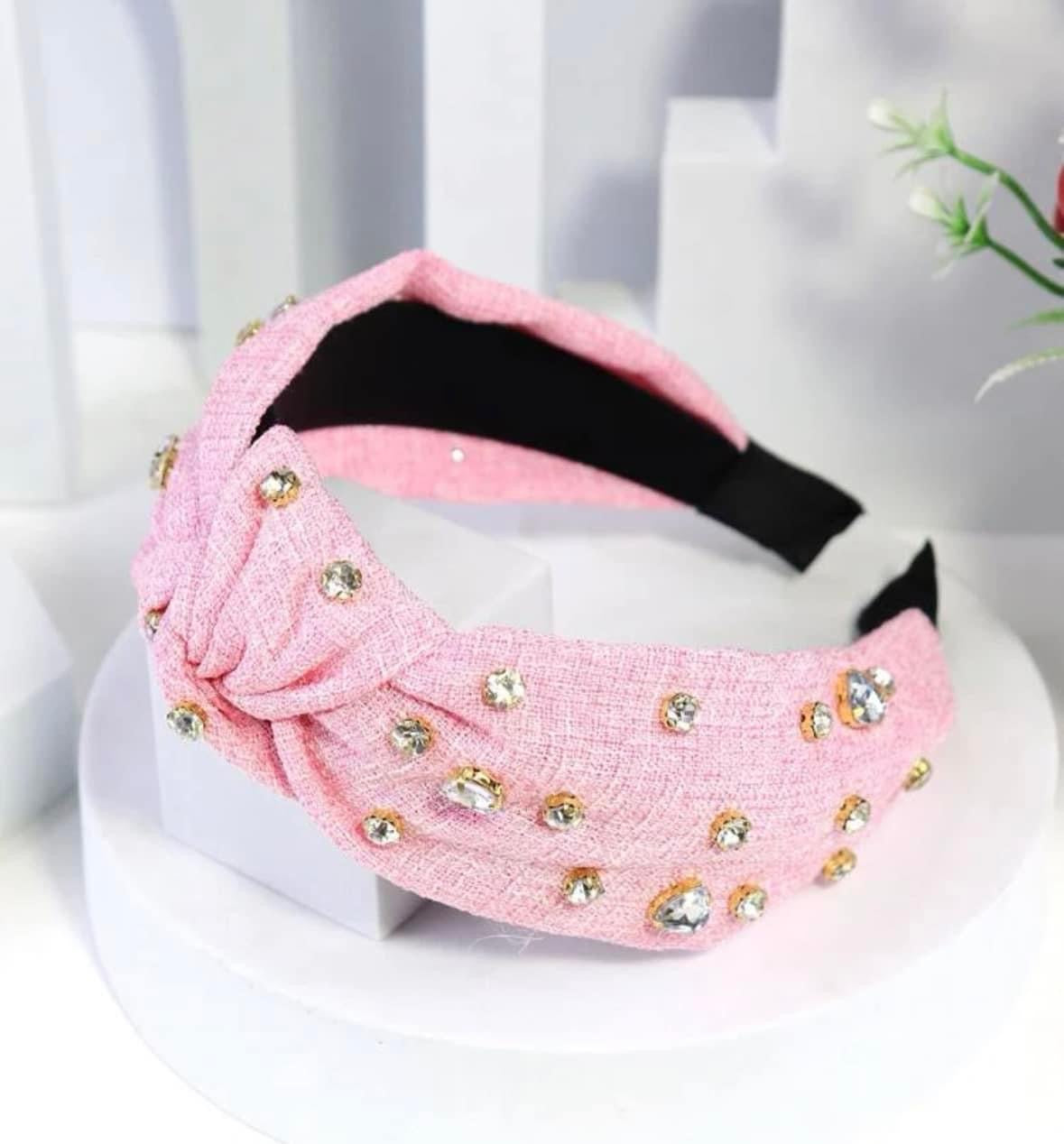 Pink Rhinestone Headband