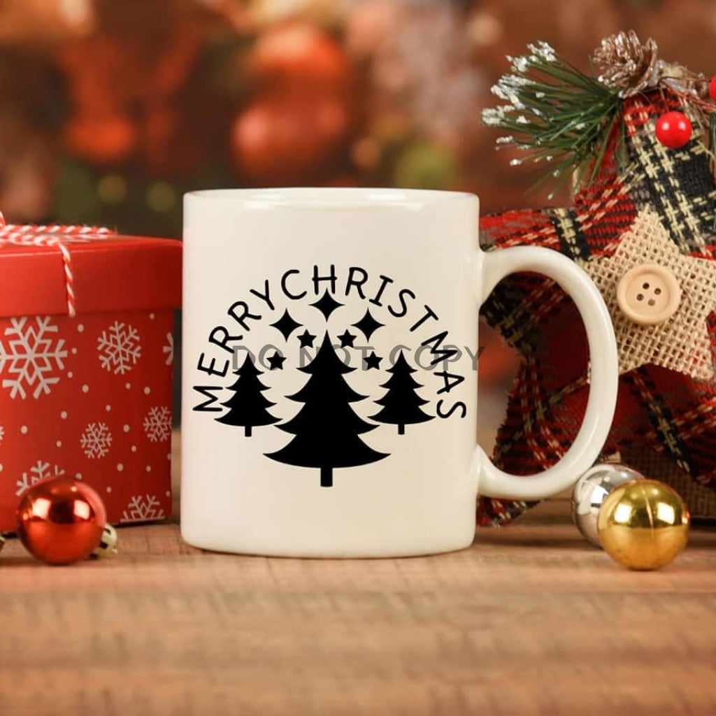 Merry Christmas Bw Ceramic Mug 11Oz Mug