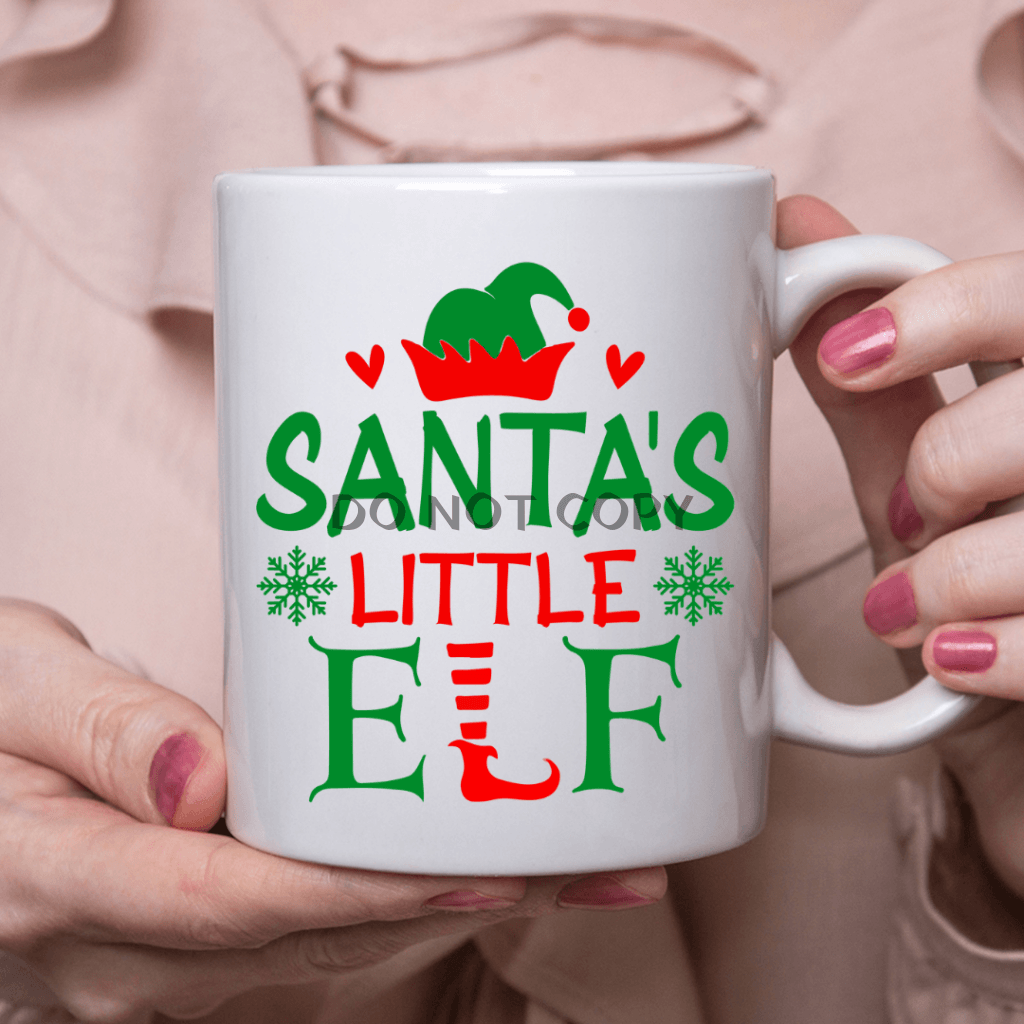 Santas Little Elf Ceramic Mug 11Oz Mug