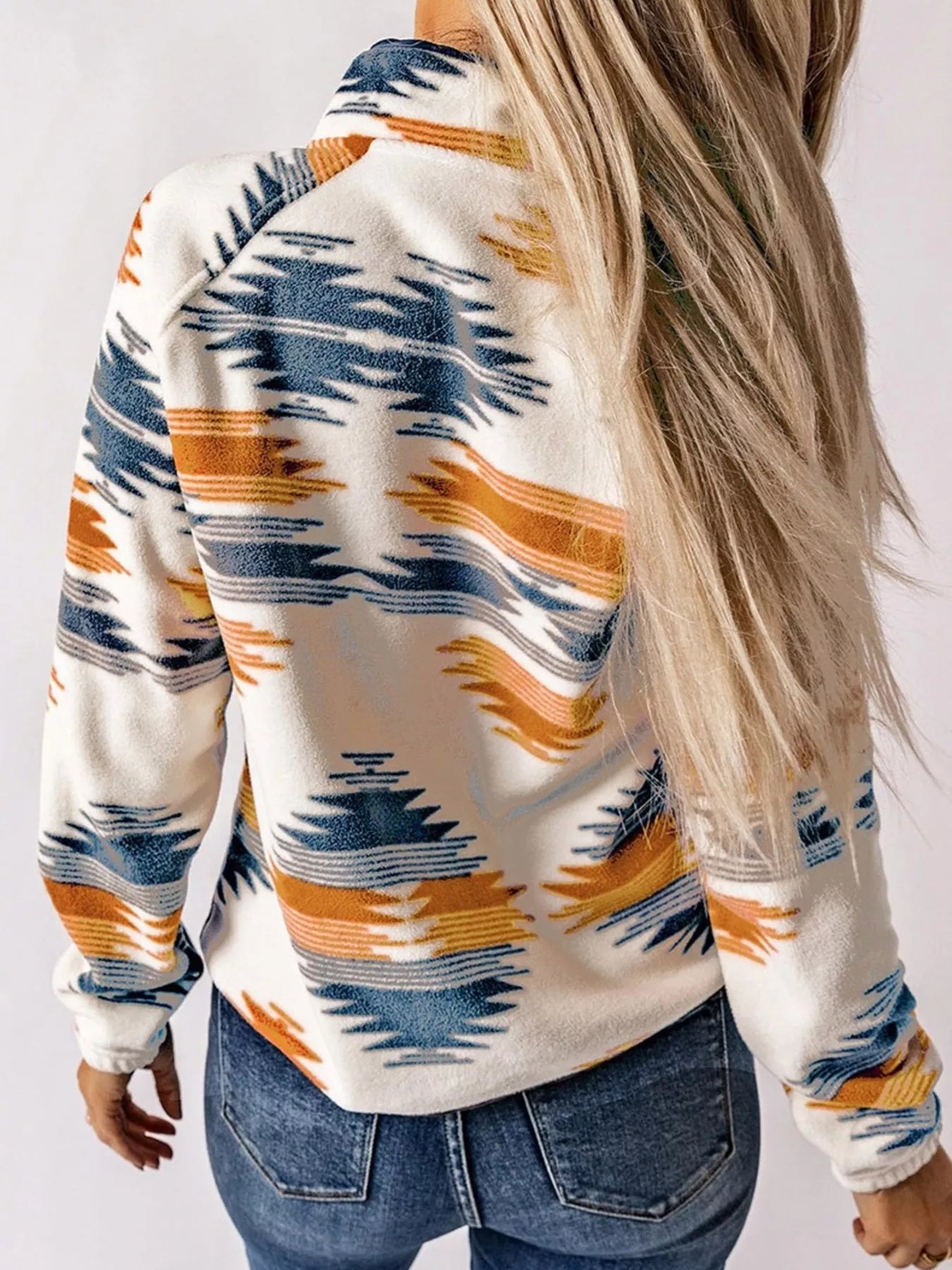 Geometric Snap Down Jacket