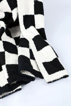 Load image into Gallery viewer, TIME TO UNWIND BLACK CHECK 60 X 50 BLANKET **SHIPPING EXPECTED TO BEGIN ON DATE 10/25**
