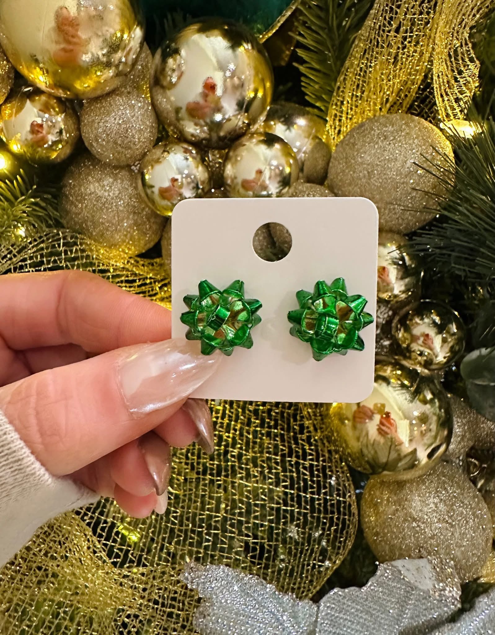 Christmas Bow Earrings