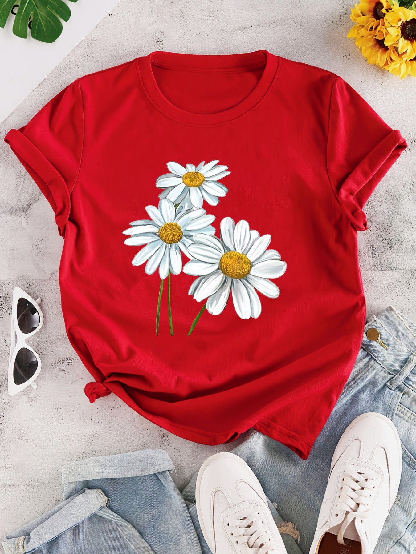 Cartoon Print Short Sleeve T-Shirt – 3 Colors | XS–4XL