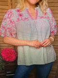 Embroidery Baby Doll Top SS