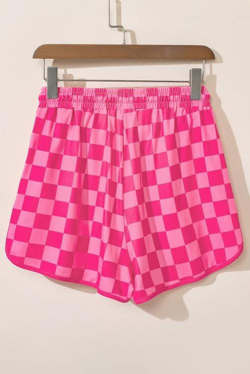 Rose Checkered SHorts