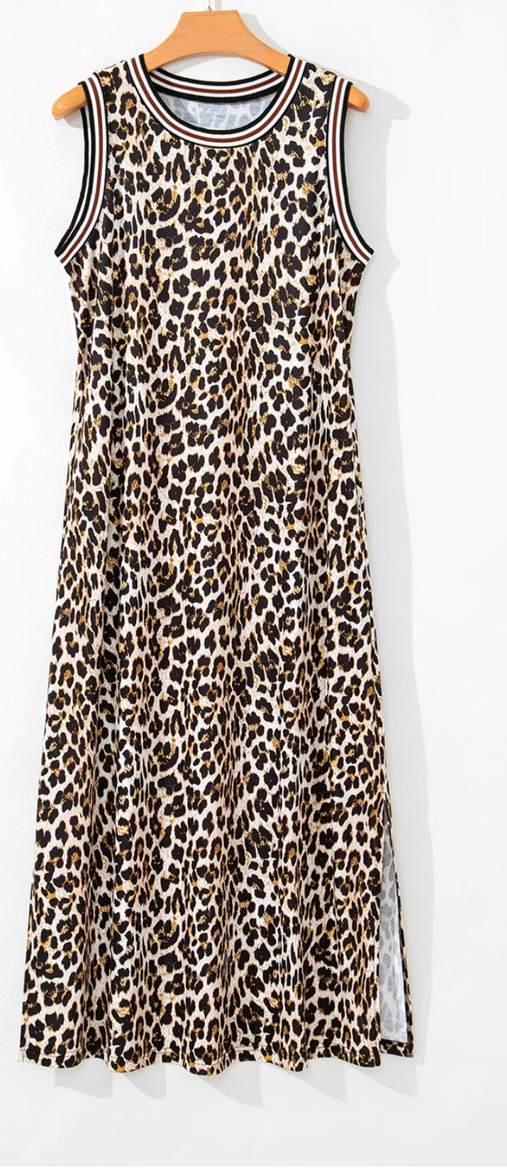 Leopard Sleeveless Maxi Dress